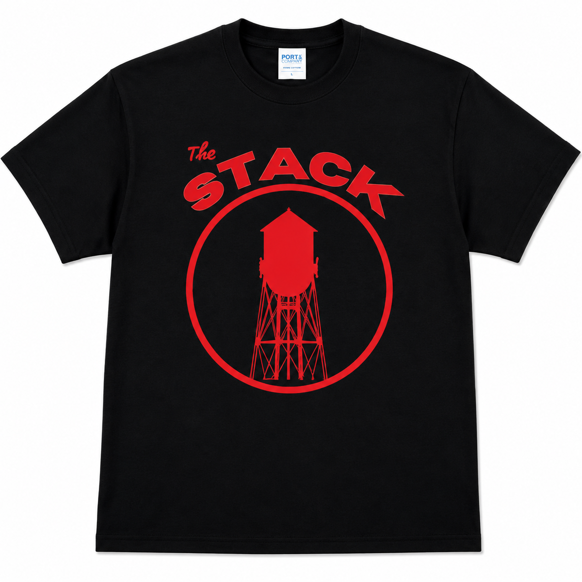 The Stack Tee - Red and Black
