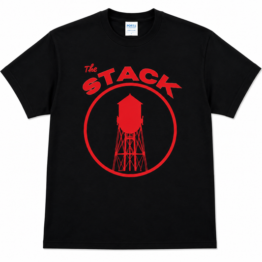 The Stack Tee - Red and Black